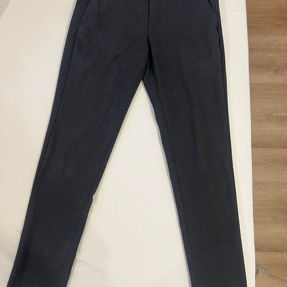 Men's slim fit Gray Charcoal Wool Pants Lands’ End 30 x 32 fits a 31 waist